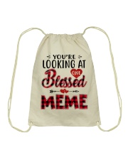 One Blessed Meme - Red Drawstring Bag tile