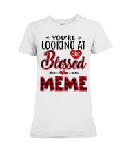 One Blessed Meme - Red Premium Fit Ladies Tee tile