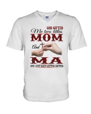 Mom And Ma - CR.Png V-Neck T-Shirt tile