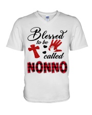 Blessed To Be Called Nonno - Red V-Neck T-Shirt tile