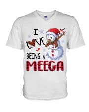 I Love Being A Meega - Xmas V-Neck T-Shirt tile