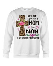 Mom Then A Nan - Cross 2 Crewneck Sweatshirt tile