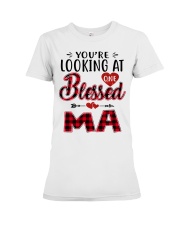 One Blessed Ma - Red Premium Fit Ladies Tee tile