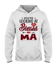 One Blessed Ma - Red Hooded Sweatshirt tile