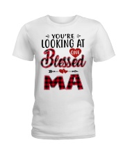 One Blessed Ma - Red Ladies T-Shirt tile