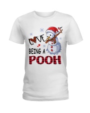 I Love Being A Pooh - Xmas Ladies T-Shirt tile