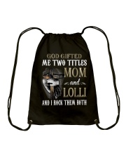 Mom And Lolli - Rock Them Both Cross Drawstring Bag tile
