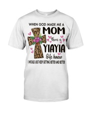 Mom Then A Yiayia - Cross Classic T-Shirt front