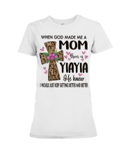 Mom Then A Yiayia - Cross Premium Fit Ladies Tee tile