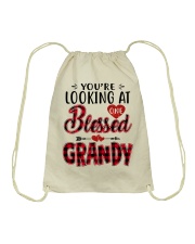 One Blessed Grandy - Red Drawstring Bag tile