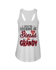 One Blessed Grandy - Red Ladies Flowy Tank tile