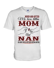 Mom And Nan - H V-Neck T-Shirt tile