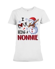 I Love Being A Nonnie - Xmas Premium Fit Ladies Tee tile