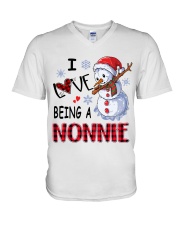 I Love Being A Nonnie - Xmas V-Neck T-Shirt tile