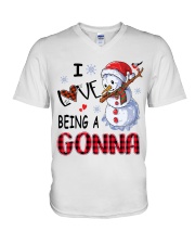 I Love Being A Gonna - Xmas V-Neck T-Shirt tile