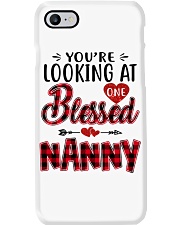 One Blessed Nanny - Red Phone Case tile