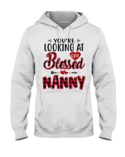 One Blessed Nanny - Red Hooded Sweatshirt tile