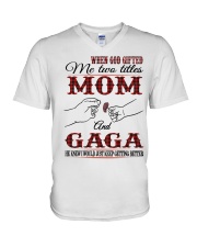 Mom And Gaga - H V-Neck T-Shirt tile