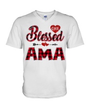 Blessed Ama - Red V-Neck T-Shirt tile