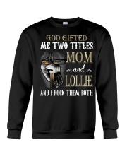 Mom And Lollie - Rock Them Both Cross Crewneck Sweatshirt tile