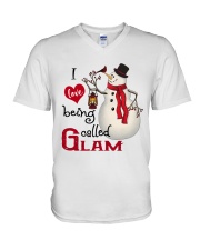 I Love Being Called Glam - Xmas V-Neck T-Shirt tile