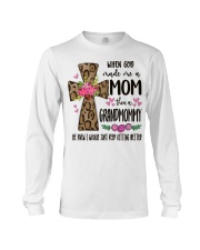 Mom Then A Grandmommy - Cross 2 Long Sleeve Tee tile