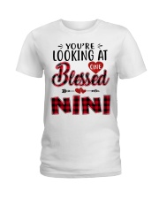 One Blessed Nini - Red Ladies T-Shirt tile