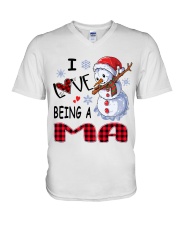 I Love Being A Ma - Xmas V-Neck T-Shirt tile