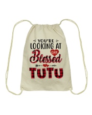 One Blessed Tutu - Red Drawstring Bag tile