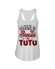 One Blessed Tutu - Red Ladies Flowy Tank tile