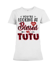 One Blessed Tutu - Red Premium Fit Ladies Tee tile
