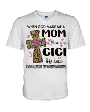 Mom Then A Cici - Cross V-Neck T-Shirt tile