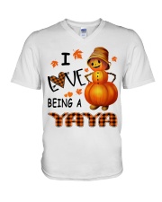 I Love Being A Yaya - Great V-Neck T-Shirt tile