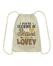One Blessed Lovey - Leo Drawstring Bag tile