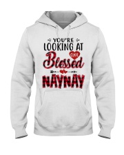 One Blessed Naynay - Red Hooded Sweatshirt tile