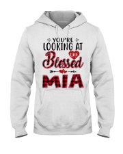 One Blessed Mia - Red Hooded Sweatshirt tile