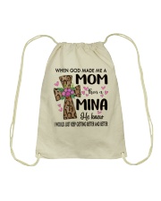 Mom Then A Mina - Cross Drawstring Bag tile