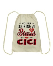 One Blessed Cici - Red Drawstring Bag tile