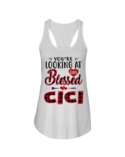 One Blessed Cici - Red Ladies Flowy Tank tile