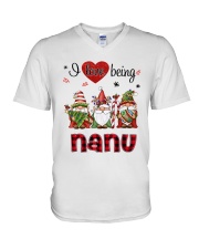 I Love Being Nanu - R V-Neck T-Shirt tile