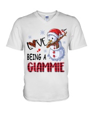 I Love Being A Glammie - Xmas V-Neck T-Shirt tile