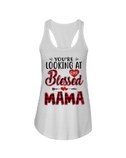 One Blessed Mama - Red Ladies Flowy Tank tile