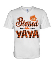 Blessed Yaya - Autumn V-Neck T-Shirt tile