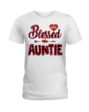 Blessed Auntie - Red Ladies T-Shirt tile