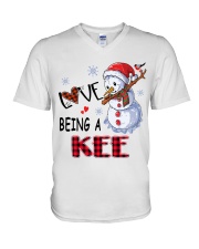 I Love Being A Kee - Xmas V-Neck T-Shirt tile