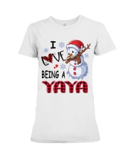 I Love Being A Yaya - Xmas Premium Fit Ladies Tee tile