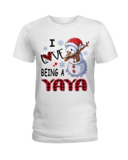 I Love Being A Yaya - Xmas Ladies T-Shirt tile