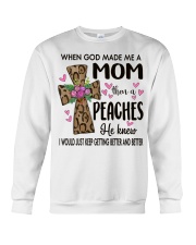Mom Then A Peaches - Cross Crewneck Sweatshirt tile