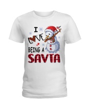I Love Being A Savta - Xmas Ladies T-Shirt tile