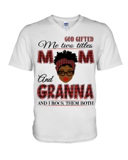 Mom And Granna Rock Them Both - B2 V-Neck T-Shirt tile